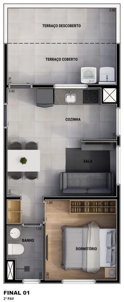 Kitnet-Studio, 30 m² - Foto 4
