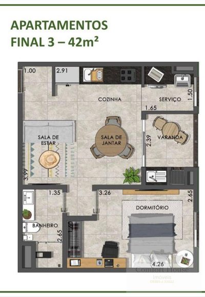 Apartamento, 1 quarto, 42 m² - Foto 5