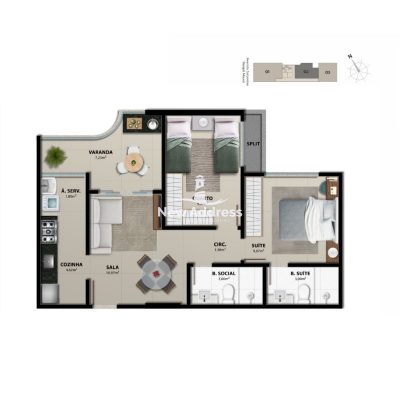 Apartamento, 2 quartos, 83 m² - Foto 2
