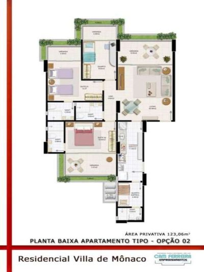 Apartamento, 3 quartos, 123 m² - Foto 3