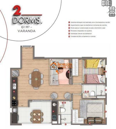 Apartamento, 2 quartos, 63 m² - Foto 3