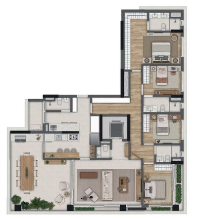 Apartamento, 4 quartos, 182 m² - Foto 2