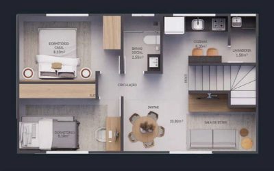 Casa, 2 quartos, 46 m² - Foto 3