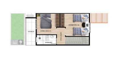 Casa de Condomínio, 2 quartos - Foto 3