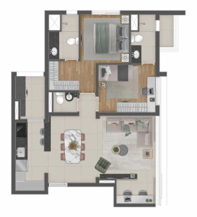 Apartamento, 3 quartos, 107 m² - Foto 4