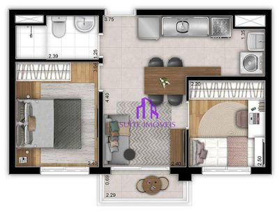 Apartamento, 2 quartos, 50 m² - Foto 4