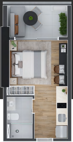 Apartamento, 1 quarto, 25 m² - Foto 4