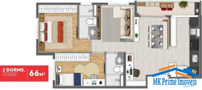 Apartamento, 2 quartos, 60 m² - Foto 3