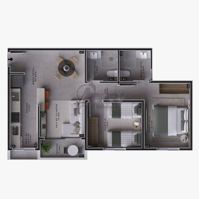 Apartamento, 2 quartos, 54 m² - Foto 3
