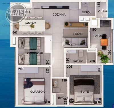 Apartamento, 3 quartos, 98 m² - Foto 2