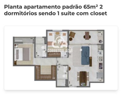 Apartamento, 2 quartos, 65 m² - Foto 2