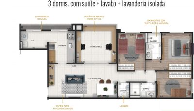 Apartamento, 3 quartos, 83 m² - Foto 2