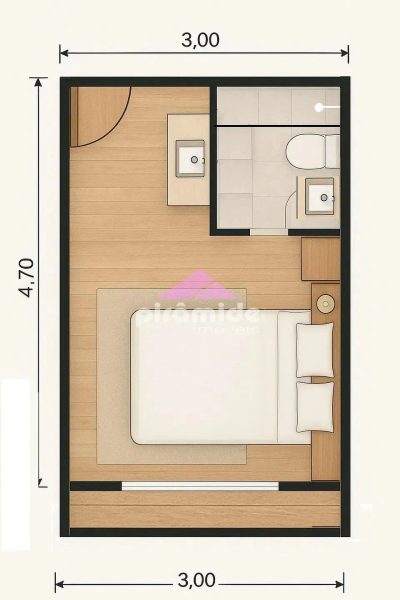 Apartamento, 1 quarto, 22 m² - Foto 4