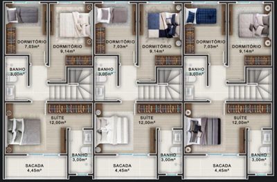 Sobrado, 3 quartos, 90 m² - Foto 3