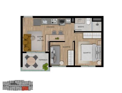 Apartamento, 1 quarto, 29 m² - Foto 4