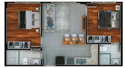Apartamento, 2 quartos, 58 m² - Foto 1