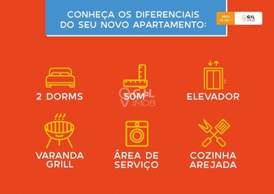 Apartamento, 2 quartos, 50 m² - Foto 3