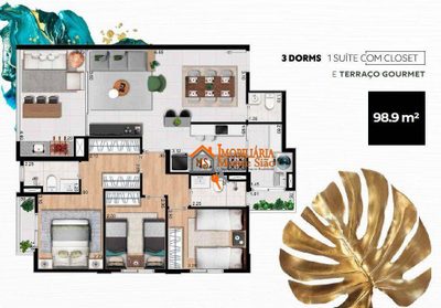 Apartamento, 3 quartos, 99 m² - Foto 2