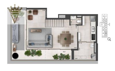 Apartamento, 2 quartos, 120 m² - Foto 2