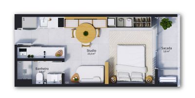 Apartamento, 1 quarto, 34 m² - Foto 2