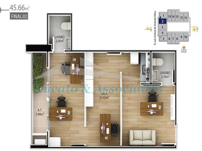 Sala-Conjunto, 38 m² - Foto 4