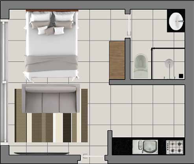 Apartamento, 1 quarto, 27 m² - Foto 3