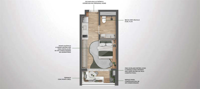 Apartamento, 1 quarto, 28 m² - Foto 2