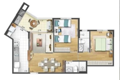 Apartamento, 2 quartos - Foto 1