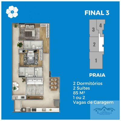Apartamento, 2 quartos, 85 m² - Foto 2