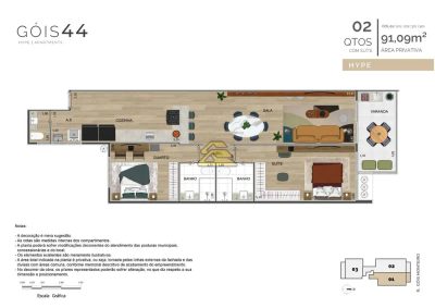 Apartamento, 2 quartos, 91 m² - Foto 3