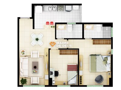Apartamento, 2 quartos, 59 m² - Foto 3