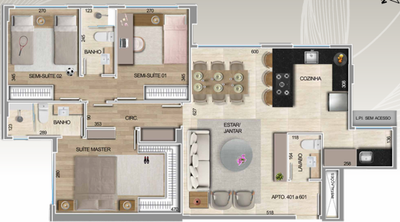Apartamento, 3 quartos, 92 m² - Foto 1