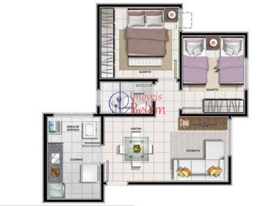 Apartamento, 2 quartos, 44 m² - Foto 2