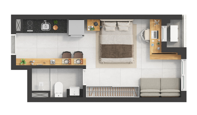 Apartamento, 1 quarto, 28 m² - Foto 3