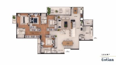 Apartamento, 4 quartos, 185 m² - Foto 4
