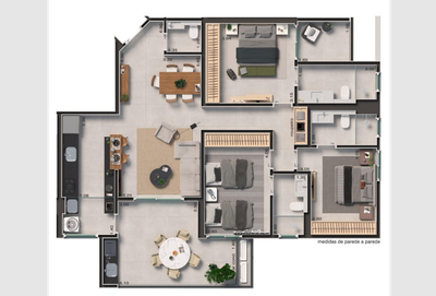 Apartamento, 3 quartos, 126 m² - Foto 3