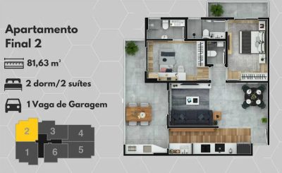 Apartamento, 2 quartos, 81 m² - Foto 3