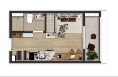 Apartamento, 2 quartos, 39 m² - Foto 1