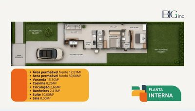 Casa, 2 quartos, 70 m² - Foto 3
