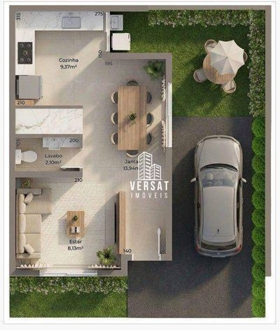 Sobrado, 3 quartos, 141 m² - Foto 1