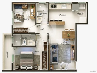 Apartamento, 2 quartos, 51 m² - Foto 2