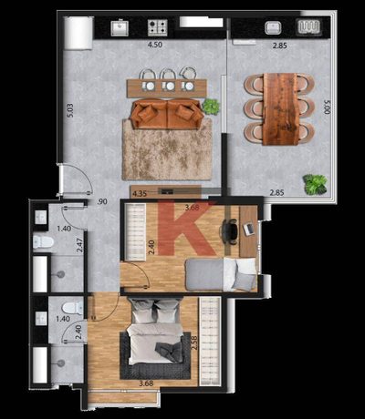 Apartamento, 2 quartos, 70 m² - Foto 1