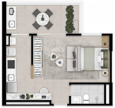 Apartamento, 1 quarto, 45 m² - Foto 2