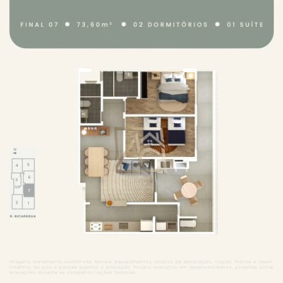 Apartamento, 2 quartos, 55 m² - Foto 1