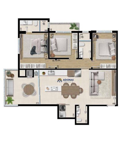 Apartamento, 3 quartos - Foto 2