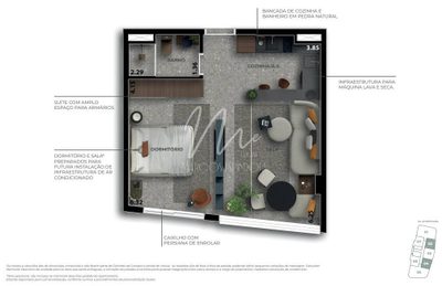Apartamento, 1 quarto, 41 m² - Foto 1