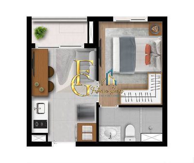 Apartamento, 1 quarto, 25 m² - Foto 3