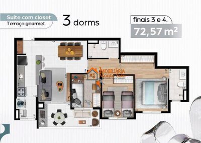 Apartamento, 3 quartos, 75 m² - Foto 3
