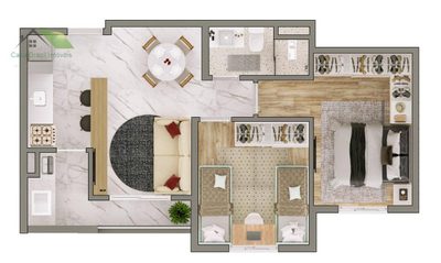 Apartamento, 2 quartos, 47 m² - Foto 3