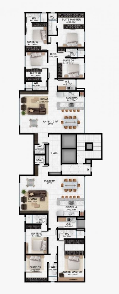 Apartamento, 3 quartos, 141 m² - Foto 4